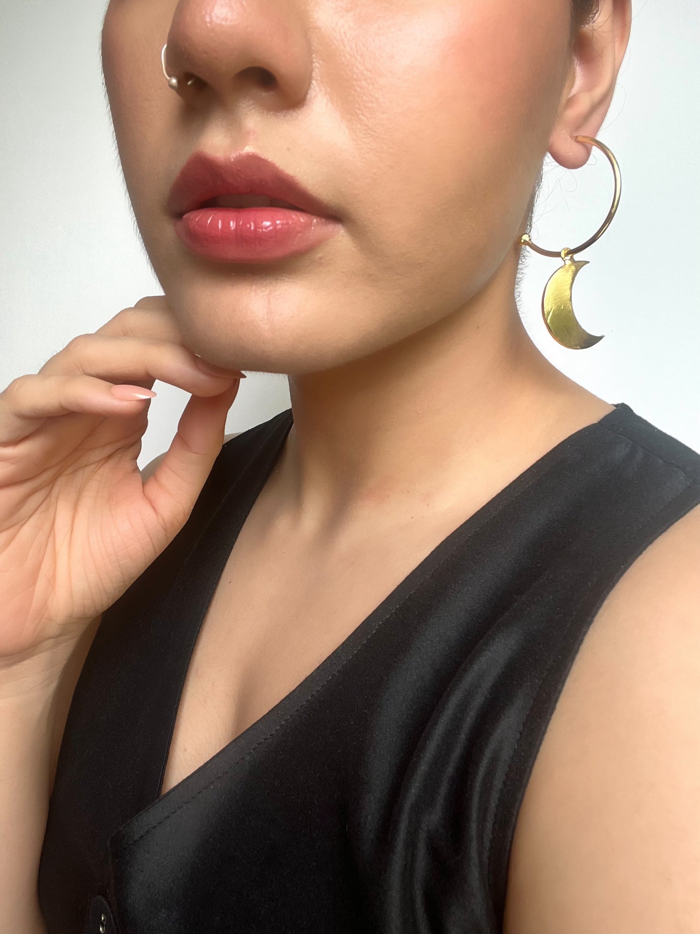 Lunar Éclat Hoop Earrings