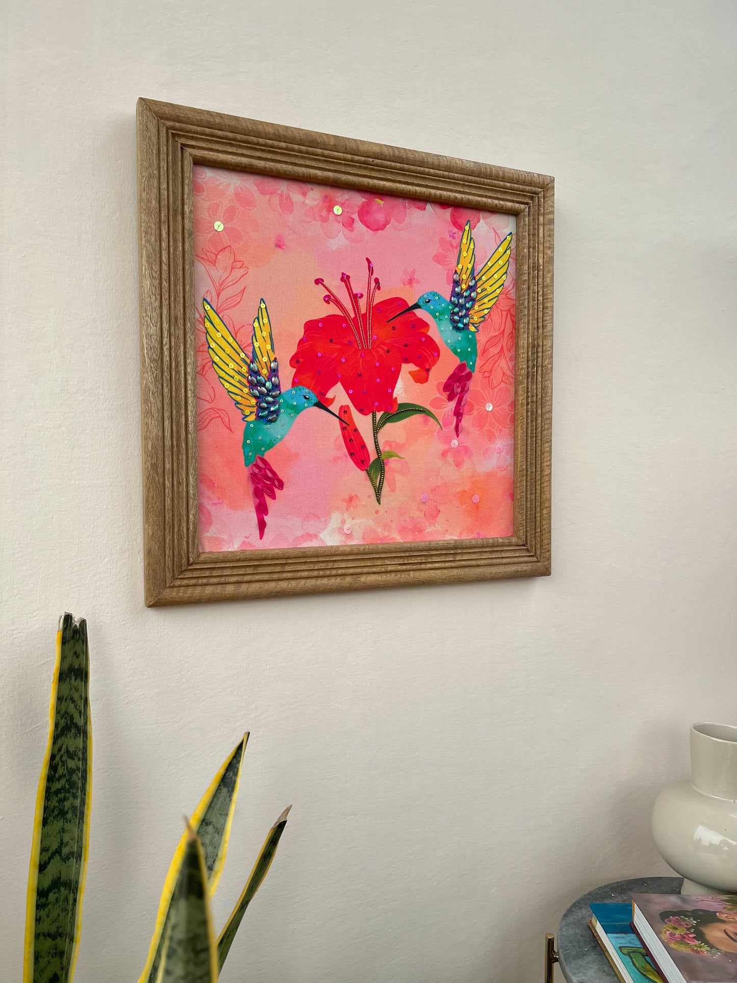 Hibiscus & Hummingbirds Wall Art