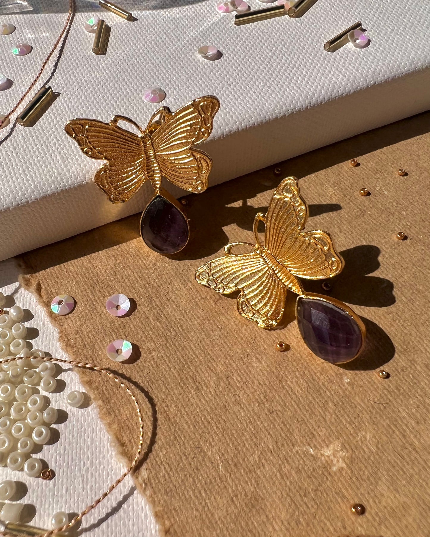 Butterfly Amethyst Drops