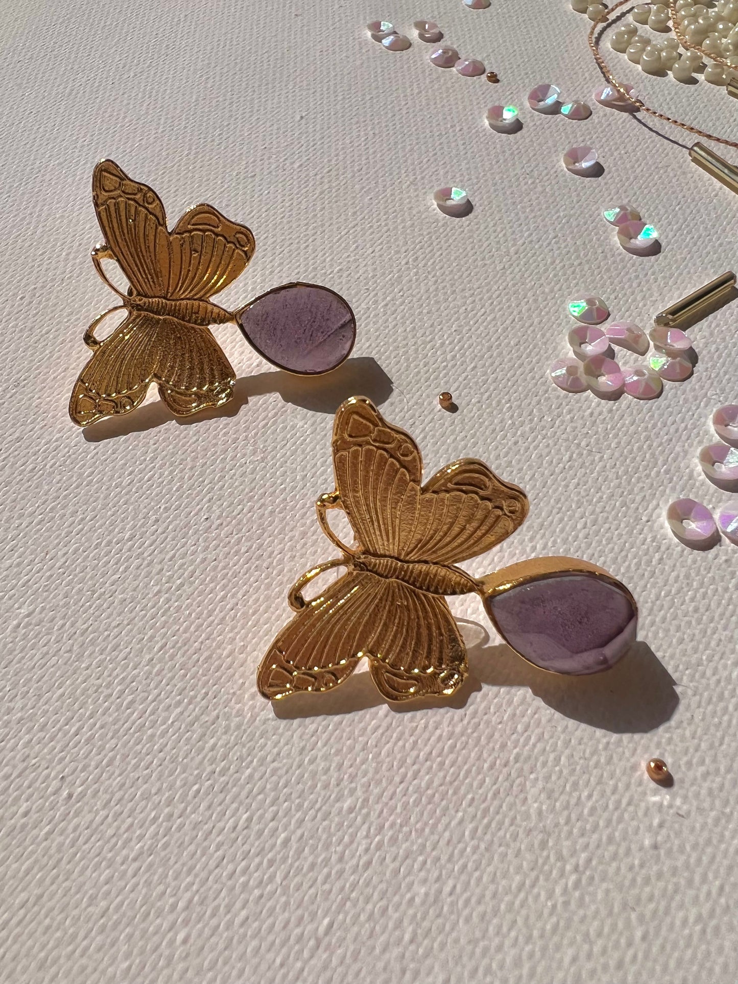 Butterfly Amethyst Drops