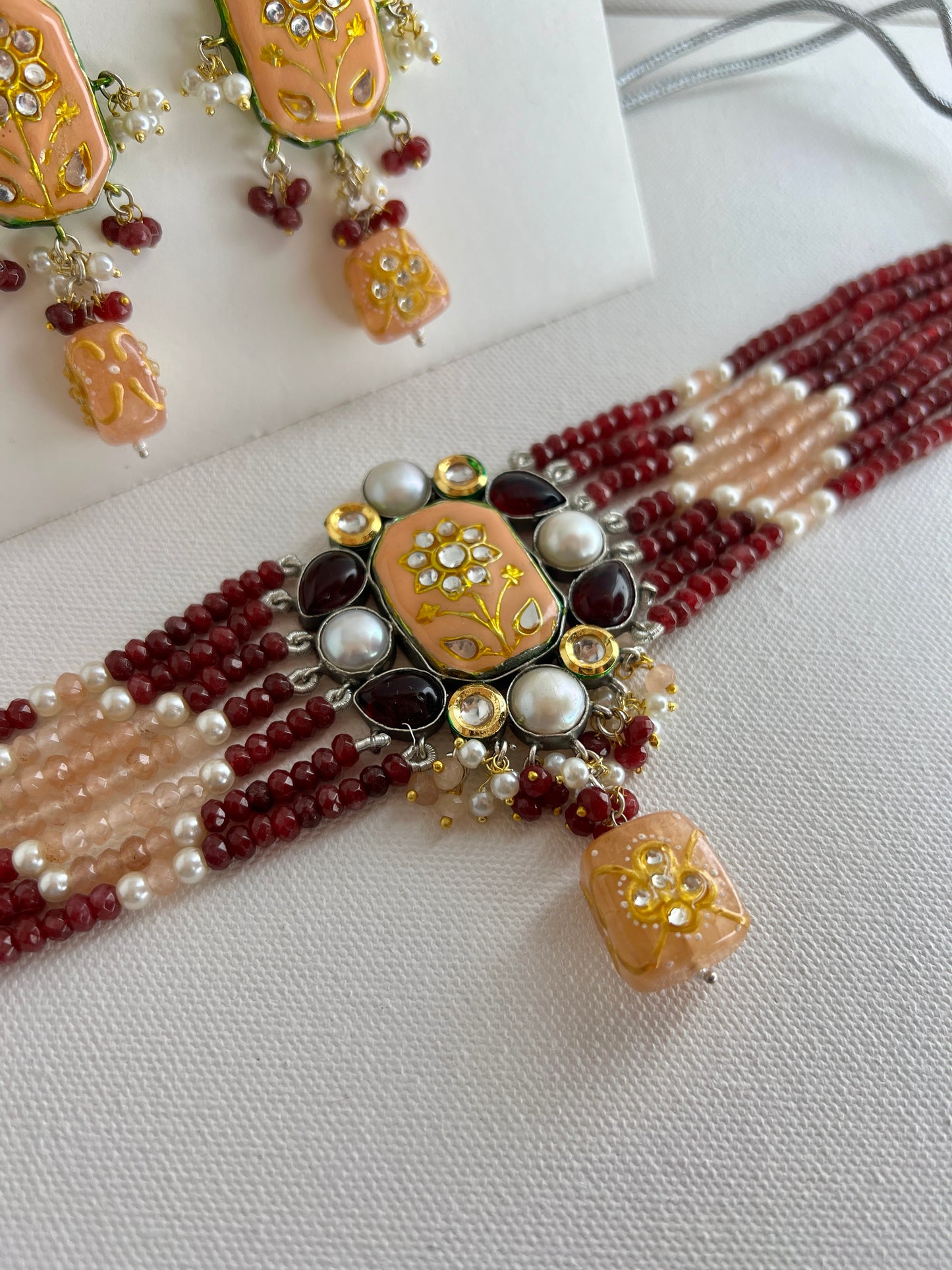 Crimson Elegance Jewelry Set