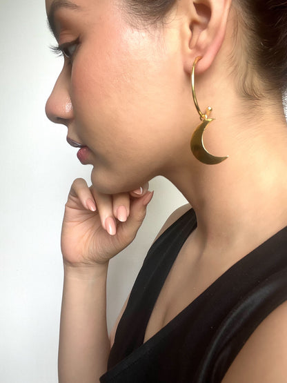 Lunar Éclat Hoop Earrings