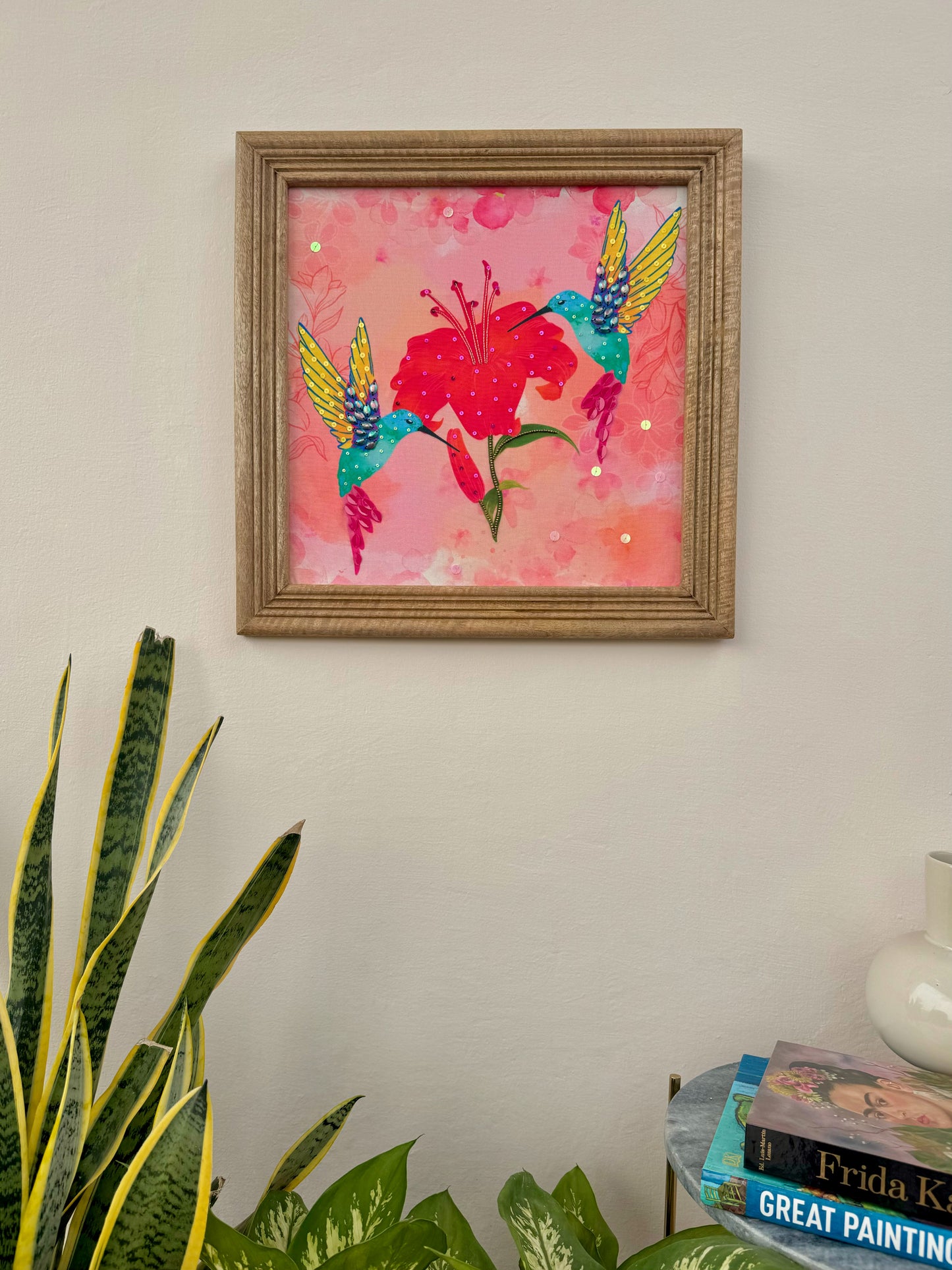 Hibiscus & Hummingbirds Wall Art