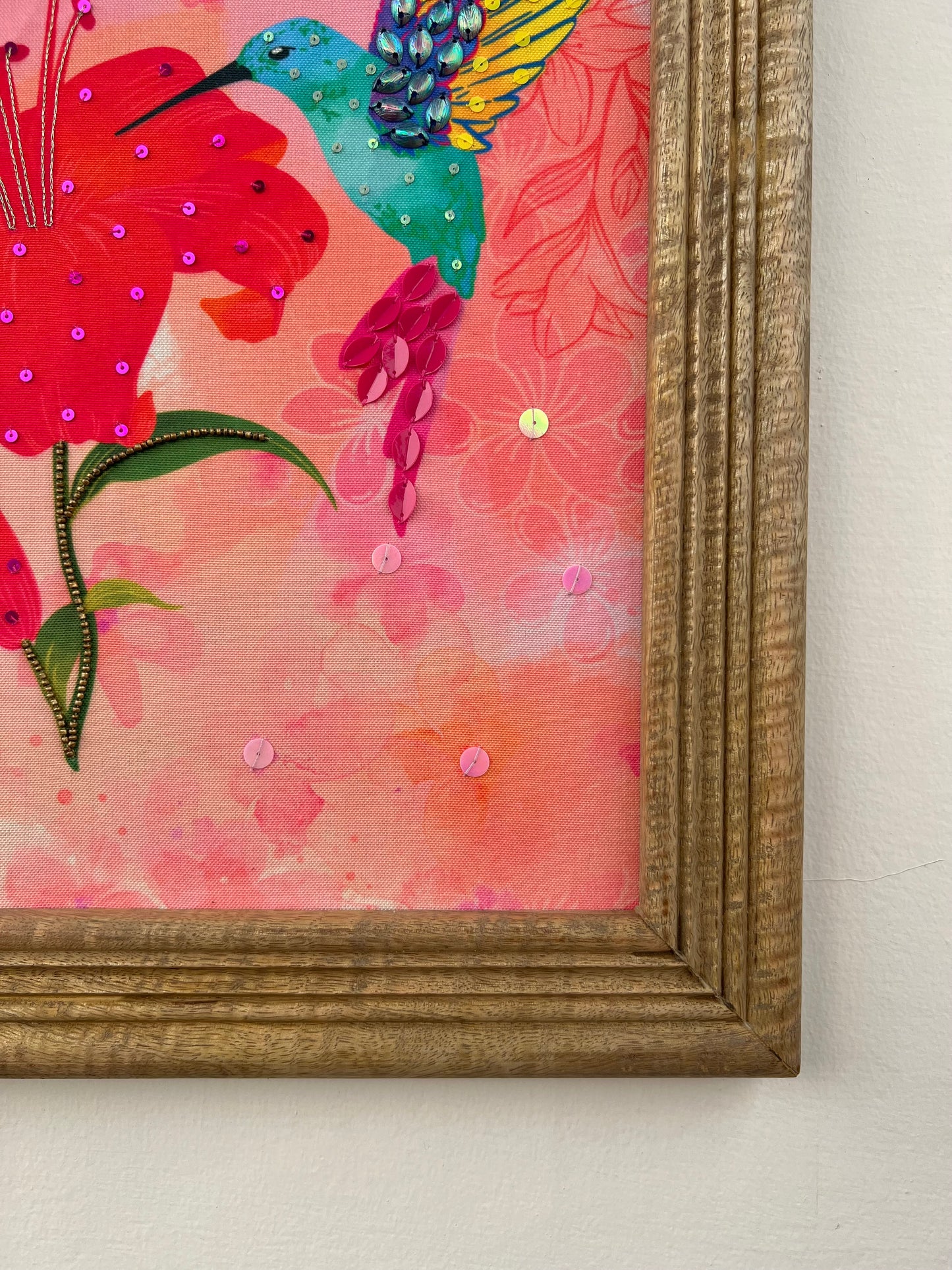 Hibiscus & Hummingbirds Wall Art