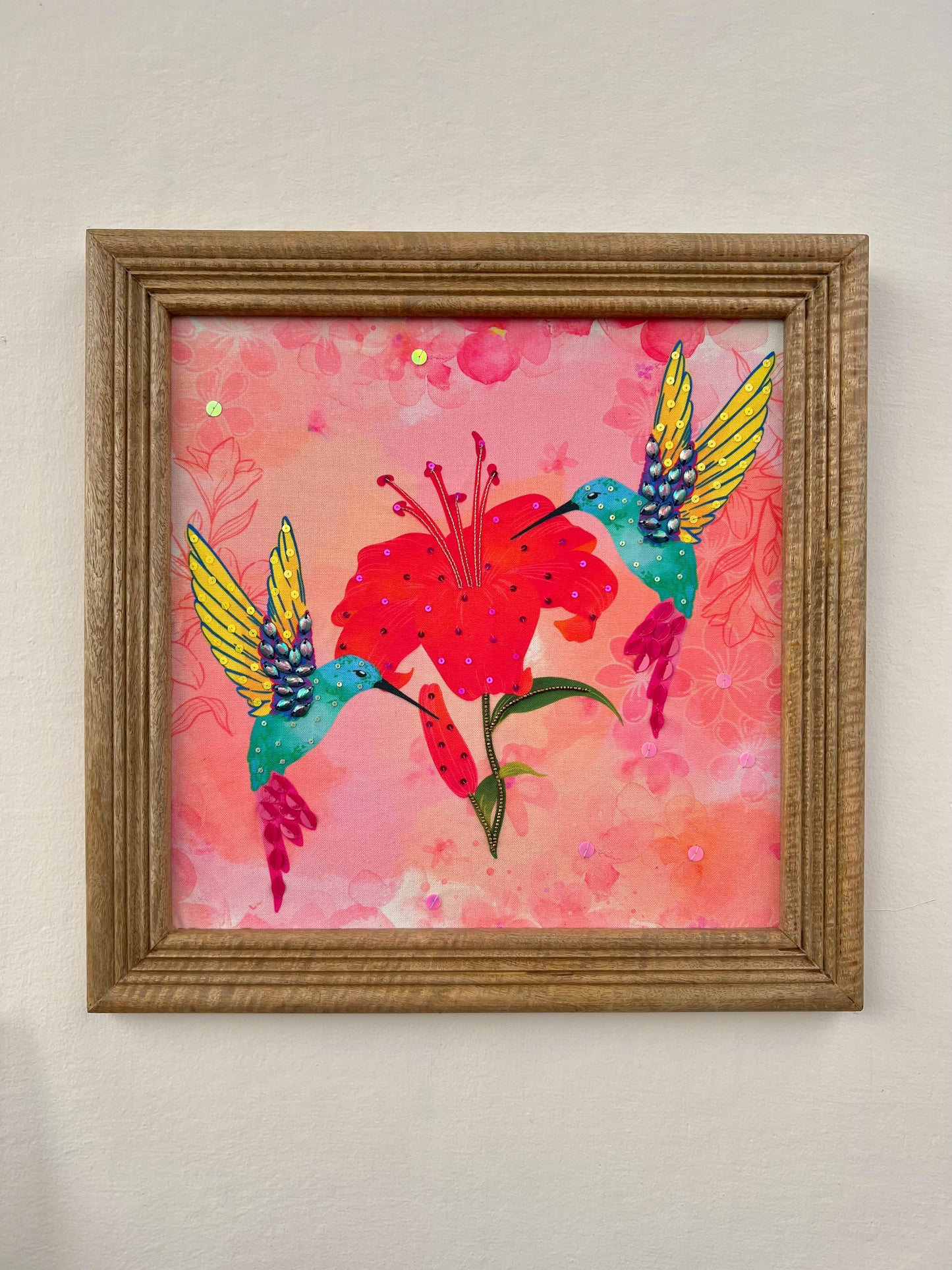 Hibiscus & Hummingbirds Wall Art