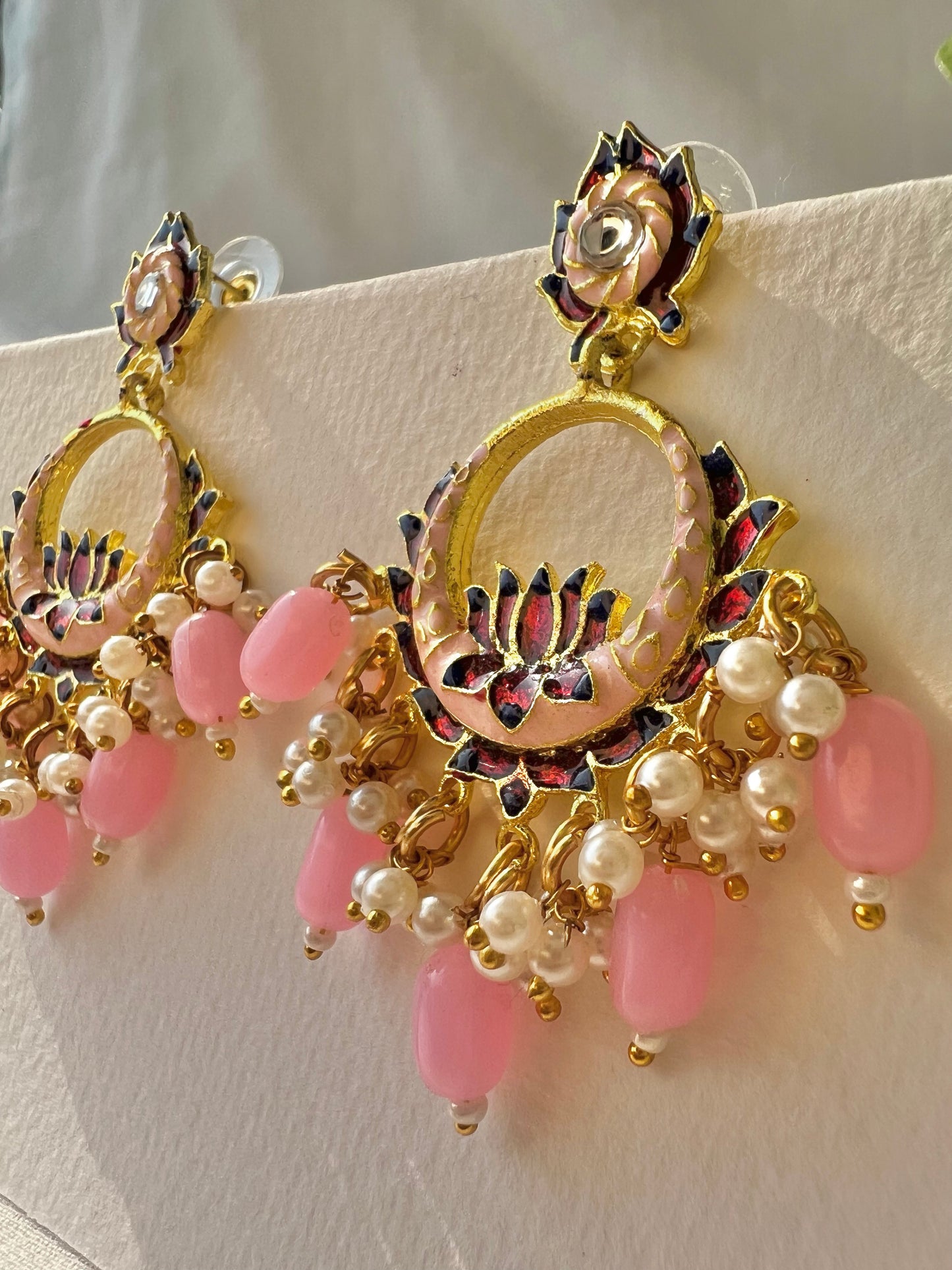 Lotus Blush Pearl Earrings