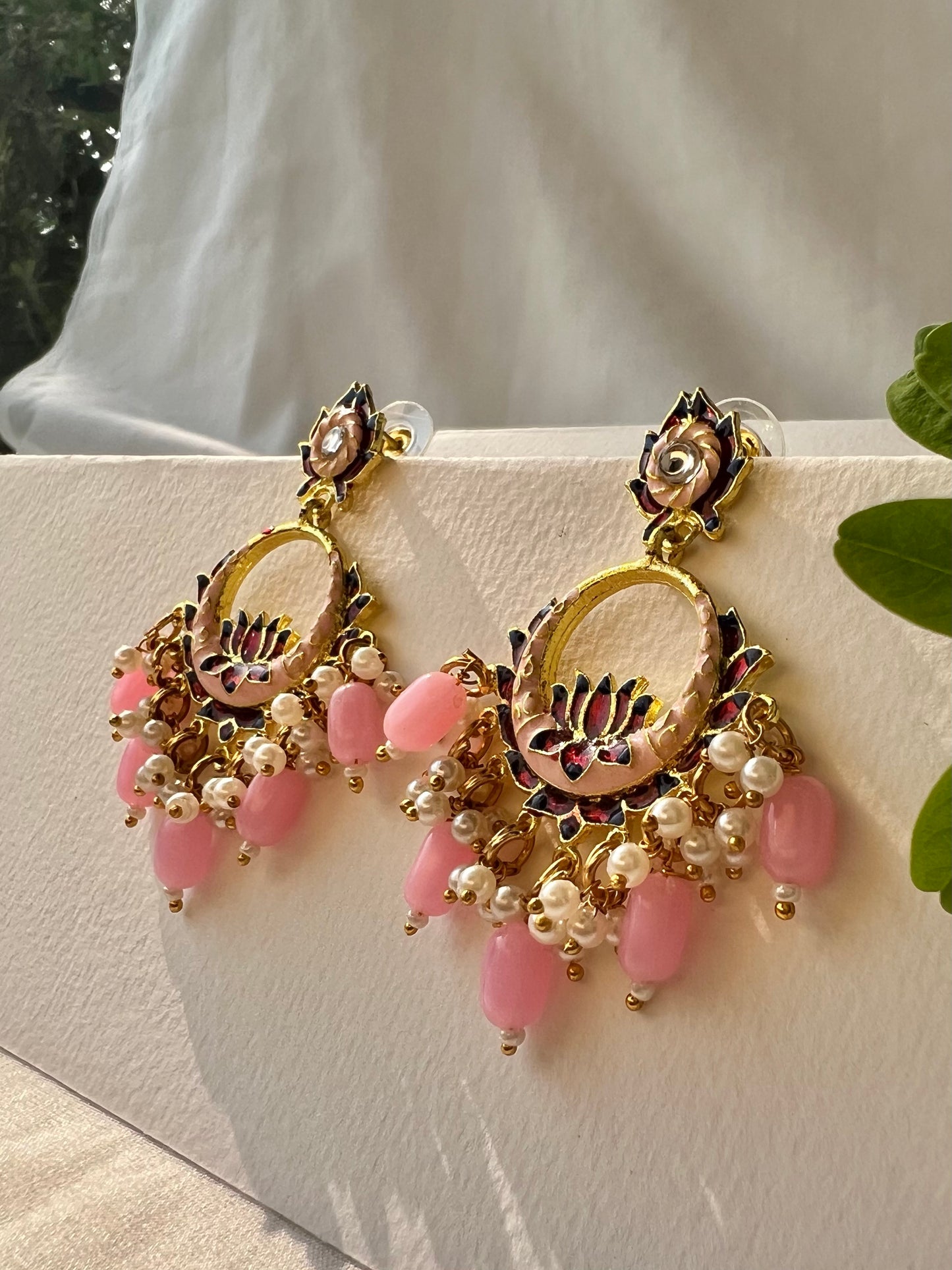 Lotus Blush Pearl Earrings