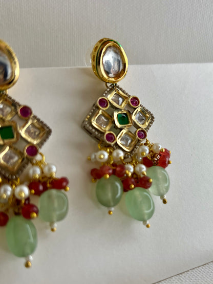 Sage Blossom Meenakari Jewelry Set